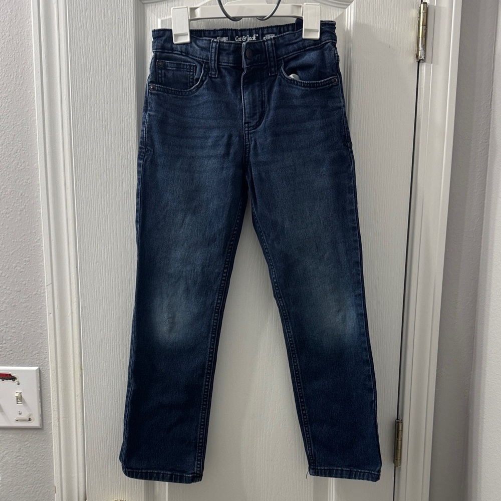 Cat & Jack Kid’s Dark Blue Straight Jeans